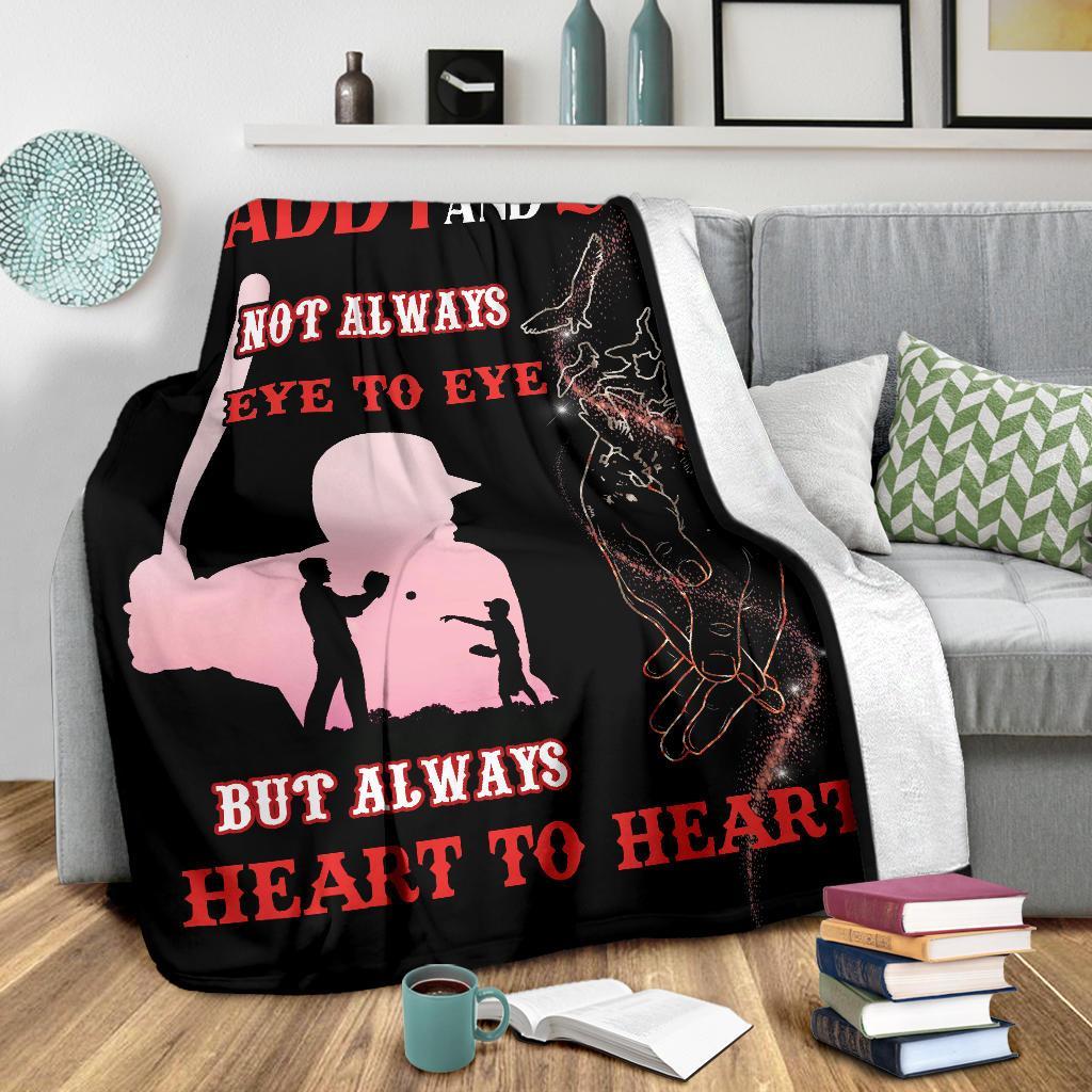 litzzy Baseball Daddy And Son Fleece Blanket - Laci071220 Quilt Blanket   