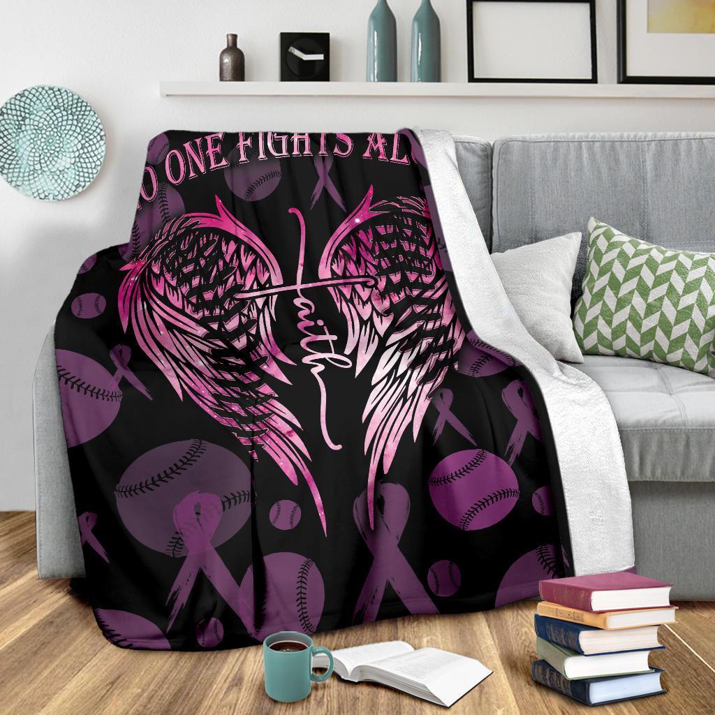 litzzy No One Fights Alone Ball Fleece Blanket - Lath3011203 Quilt Blanket   