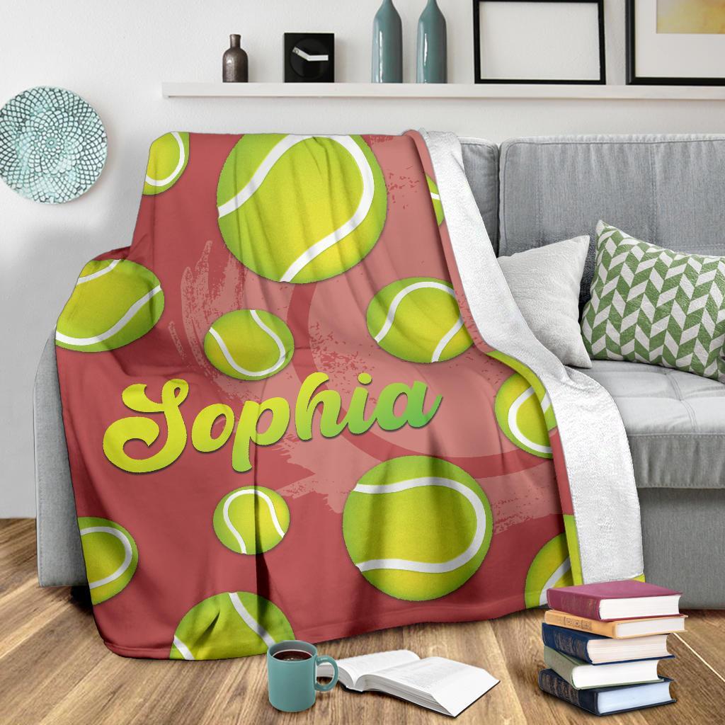 litzzy Personalized Tennis Fleece Blanket - Latg2311202 Quilt Blanket RED 50 X 60 