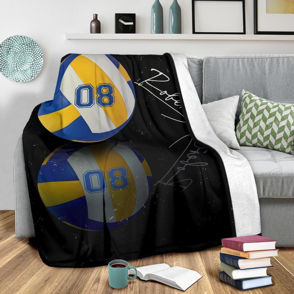 litzzy Personalized Sport Reflection Fleece Blanket - Lath1611201 Quilt Blanket VOLLEYBALL 60 x 80 