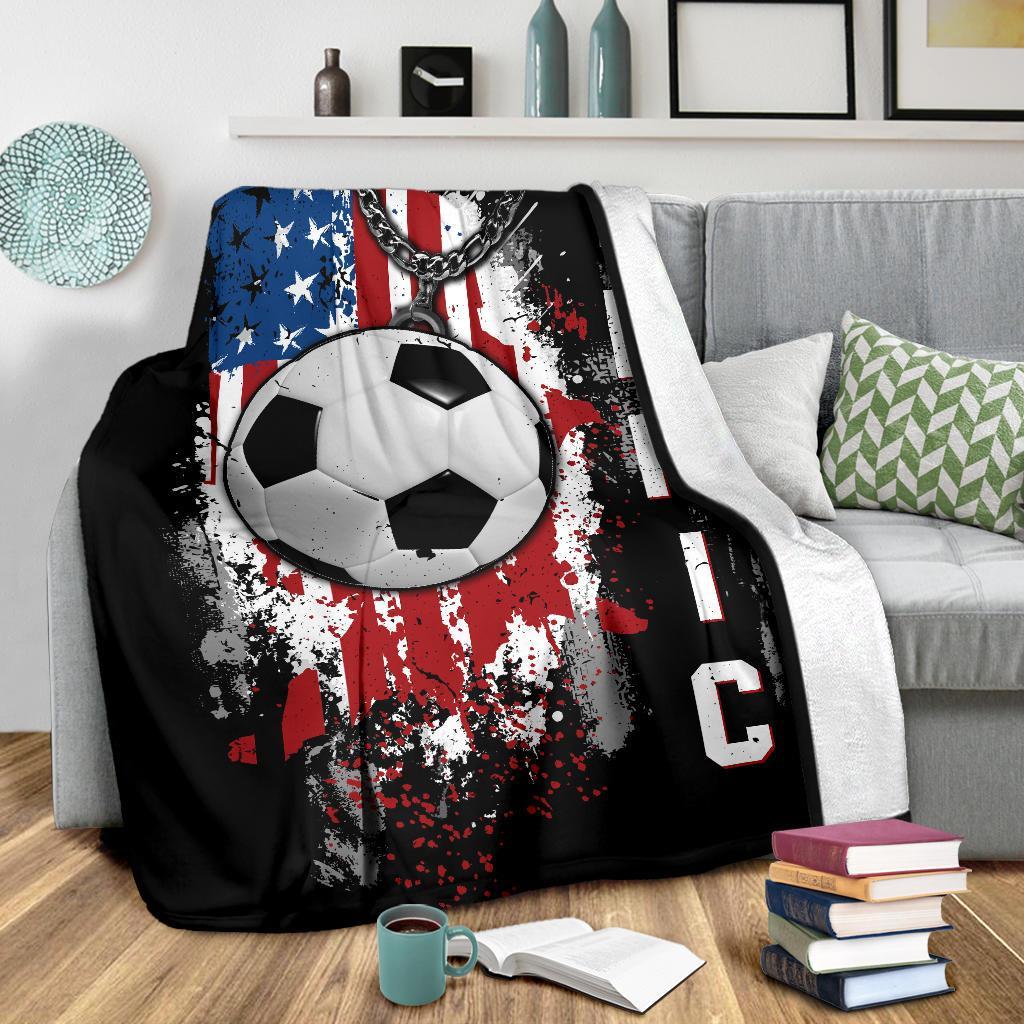 litzzy Personalized Sport Us Flag Fleece Blanket - Lath1011201 Quilt Blanket   