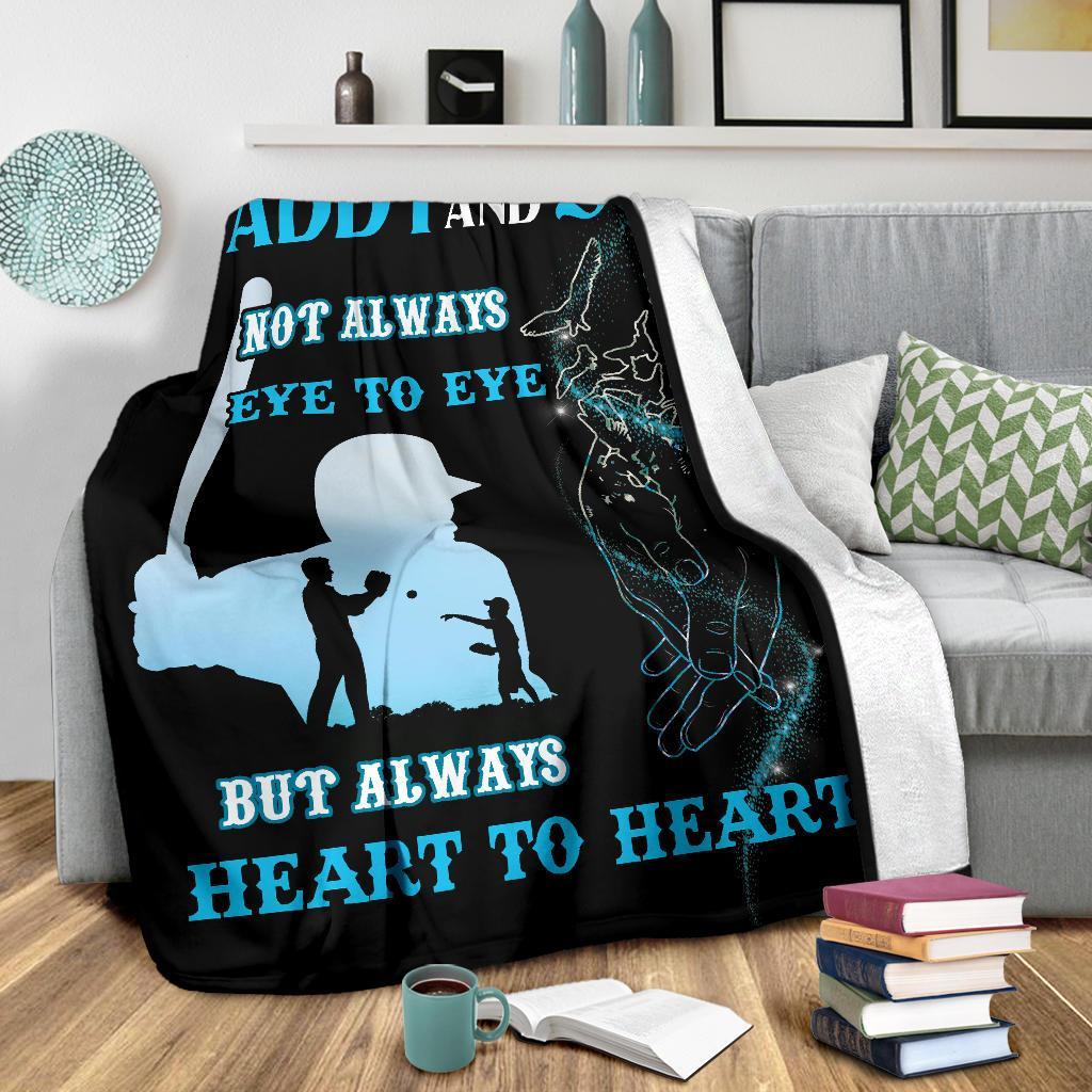 litzzy Baseball Daddy And Son Fleece Blanket - Laci071220 Quilt Blanket   