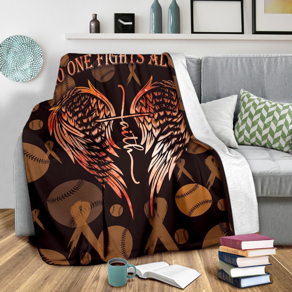 litzzy No One Fights Alone Ball Fleece Blanket - Lath3011203 Quilt Blanket   