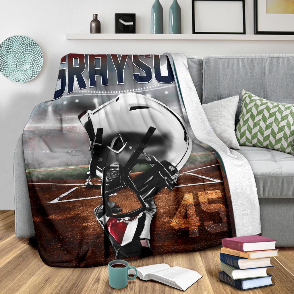litzzy Personalized Football Fleece Blanket - Latg1611201 Quilt Blanket   