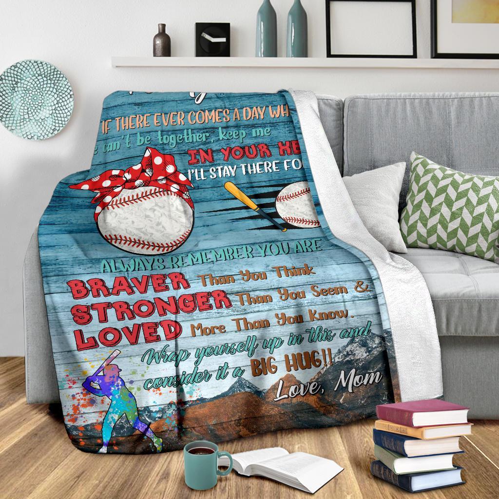litzzy Personalied Baseball Consider It A Big Hug Fleece Blanket - Nh070820Oh Quilt Blanket   