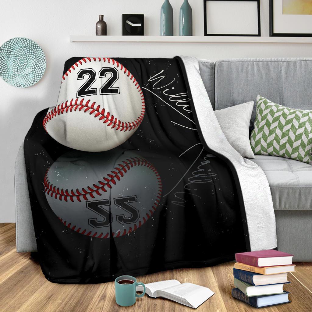 litzzy Personalized Sport Reflection Fleece Blanket - Lath1611201 Quilt Blanket BASEBALL 50 x 60 