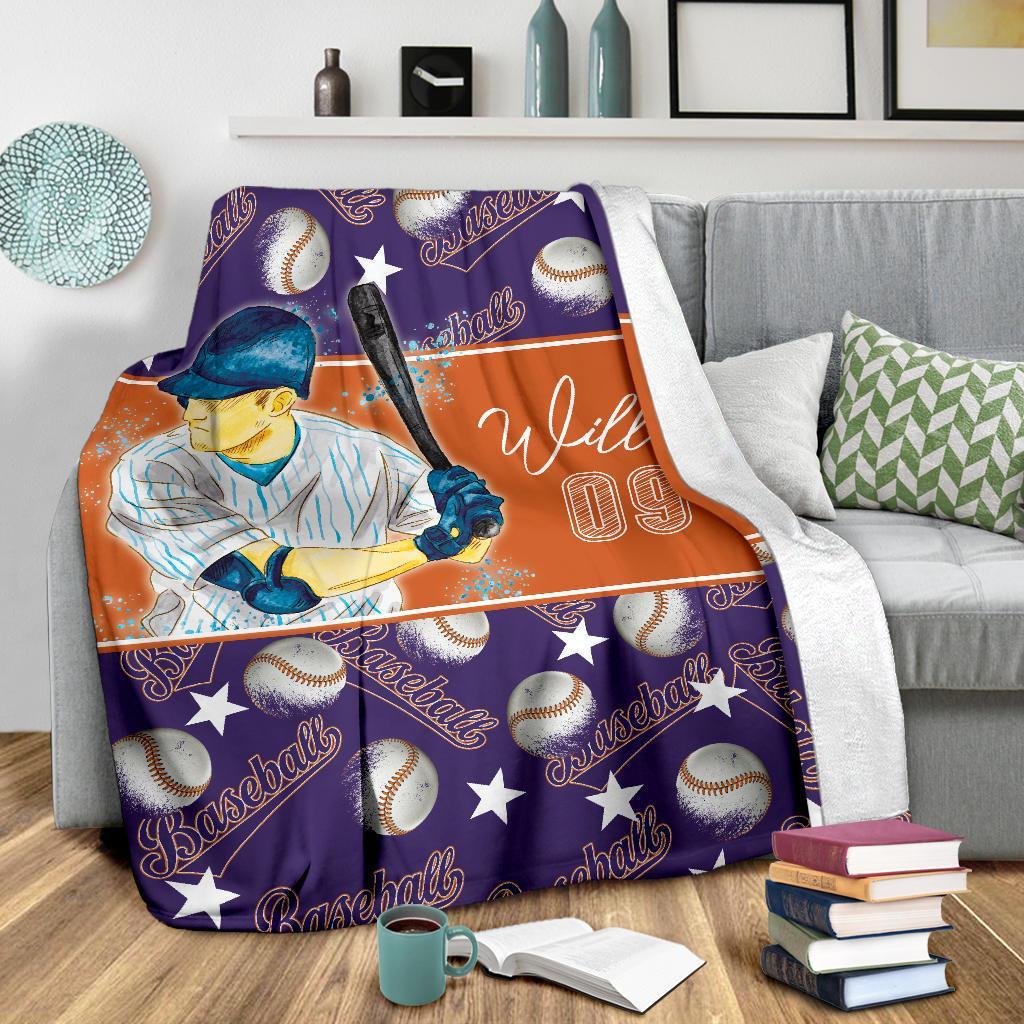 litzzy Personalized Baseball Balls Fleece Blanket - Lath2611202 Quilt Blanket   