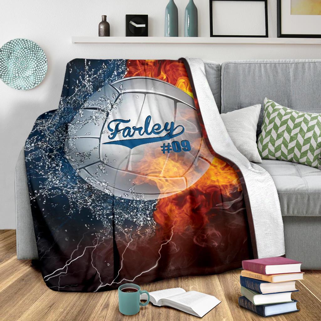litzzy Personalized Sport Water Fire Fleece Blanket - Lath1611204 Quilt Blanket   