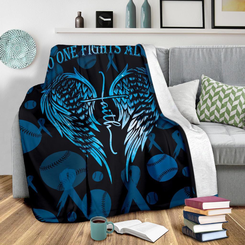 litzzy No One Fights Alone Ball Fleece Blanket - Lath3011203 Quilt Blanket   