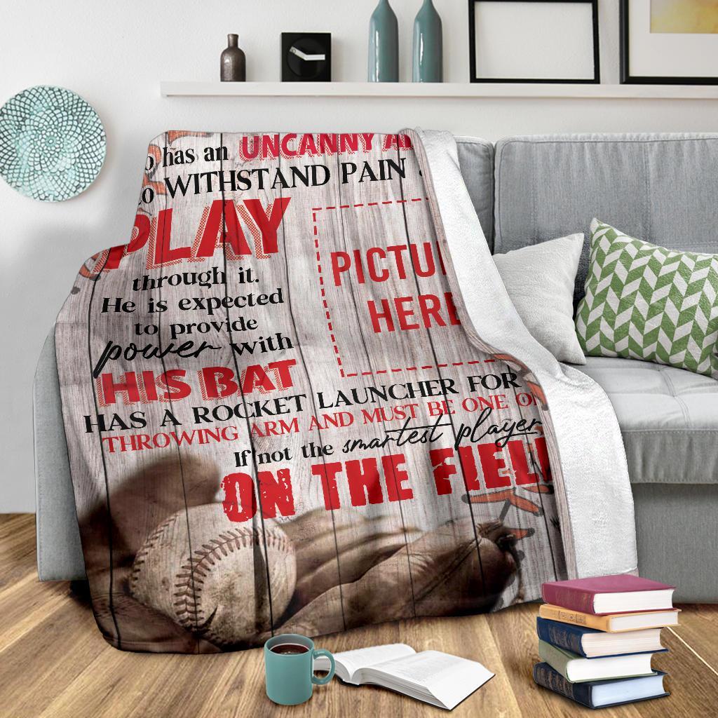 litzzy Personalized Baseball Catcher On The Field Fleece Blanket - Tlnh0312202 Quilt Blanket   