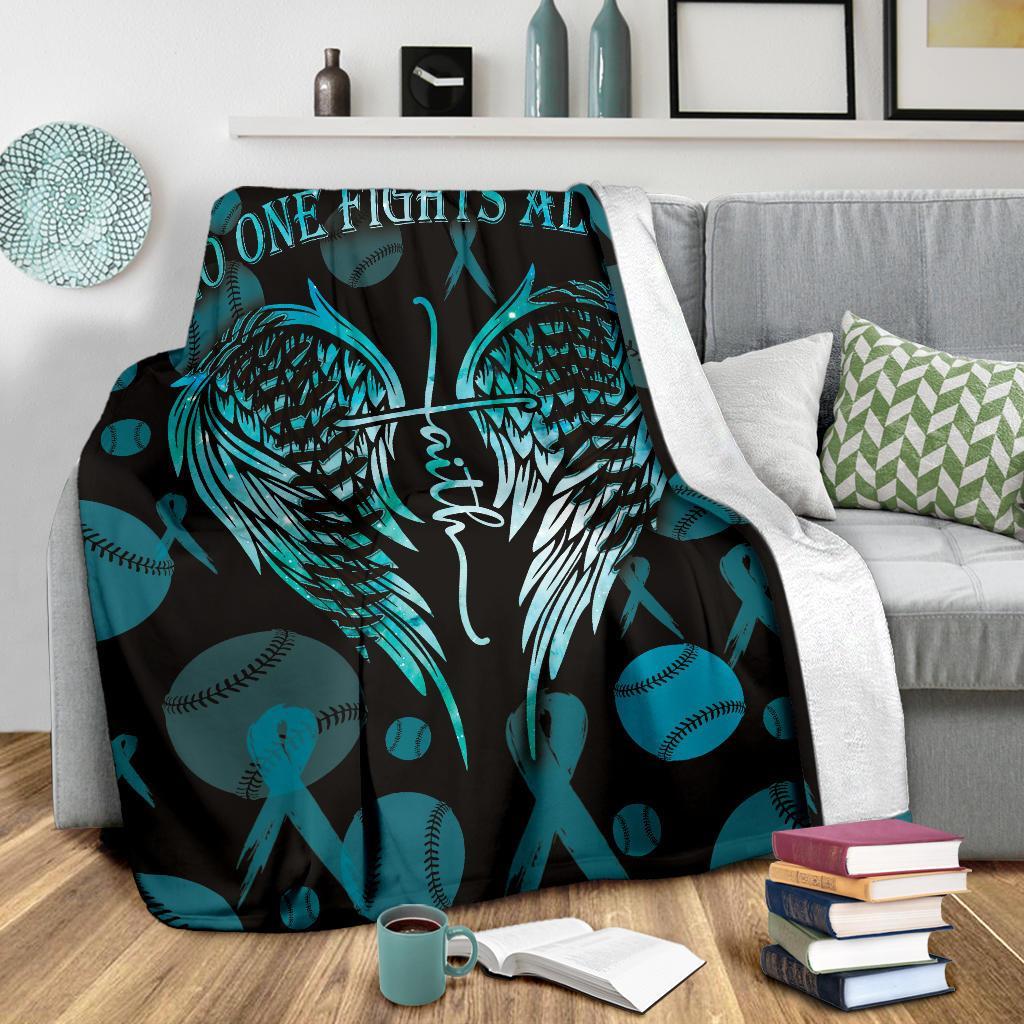 litzzy No One Fights Alone Ball Fleece Blanket - Lath3011203 Quilt Blanket   