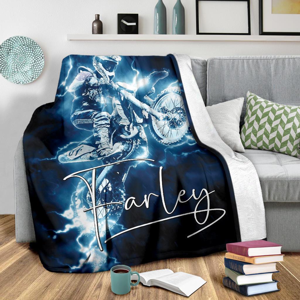 litzzy Personalized Motorcycle Fleece Blanket - Lath1311204 Quilt Blanket   