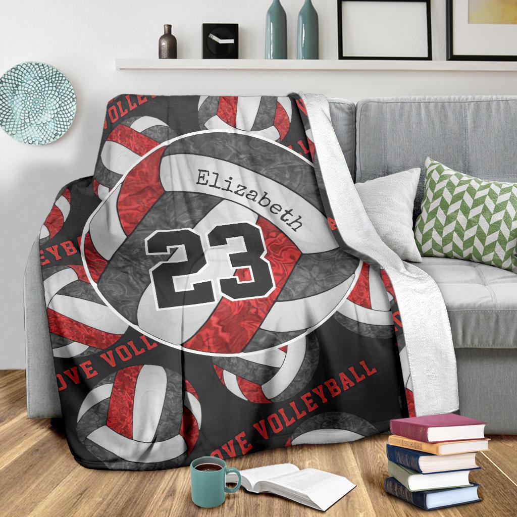 litzzy Black Red White - I Love Vlb Collection Fleece Blanket - Ty0611202 Quilt Blanket   