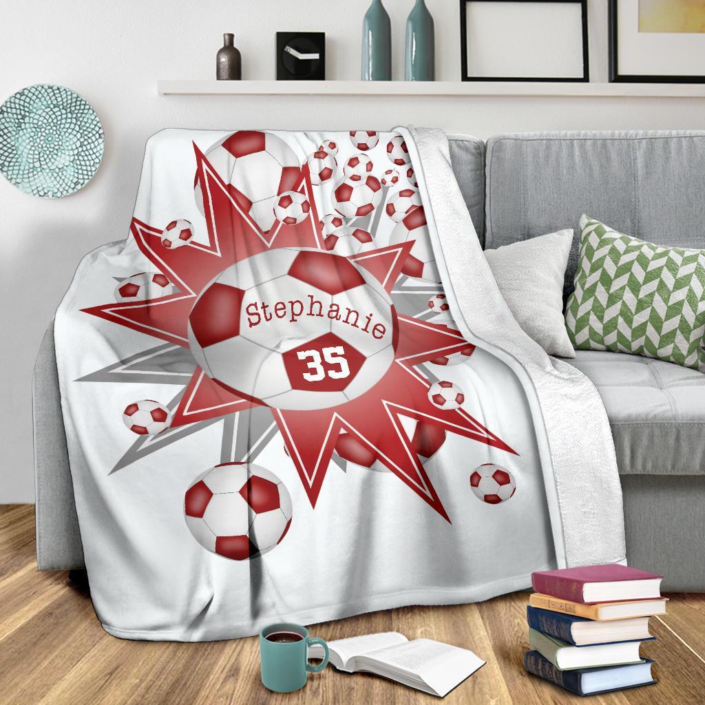 litzzy Personalized Soccer Blowout Fleece Blanket - Tltm2411202 Quilt Blanket   