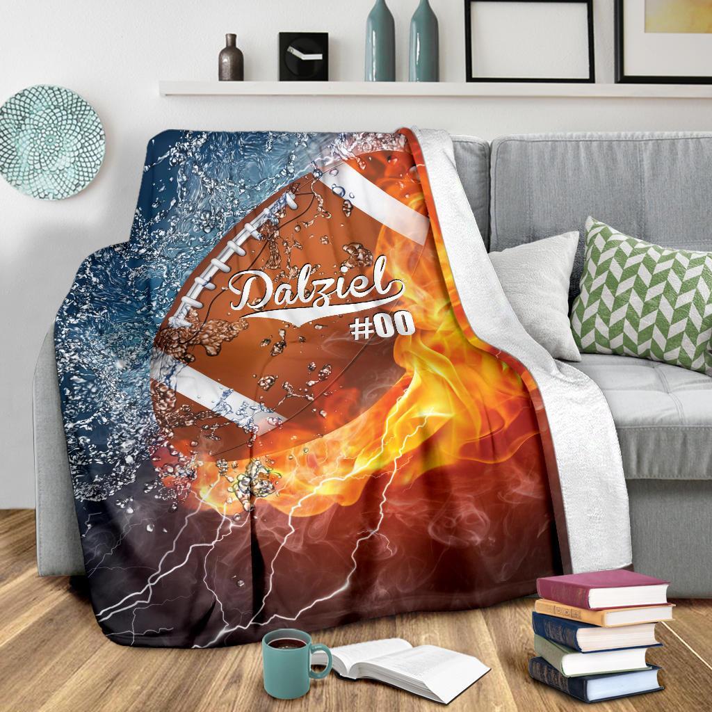 litzzy Personalized Sport Water Fire Fleece Blanket - Lath1611204 Quilt Blanket   