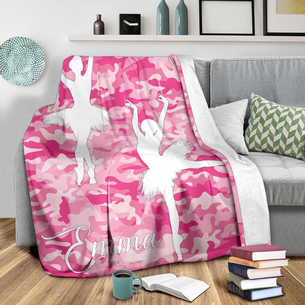 litzzy Personalized Ballet Fleece Blanket - Latg2311201 Quilt Blanket   