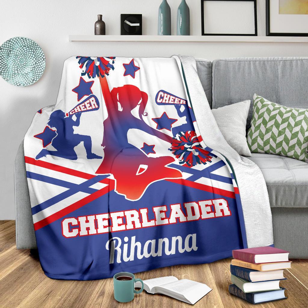 litzzy Personalized Cheerleader Colorful Fleece Blanket - Latg2011201 Quilt Blanket   