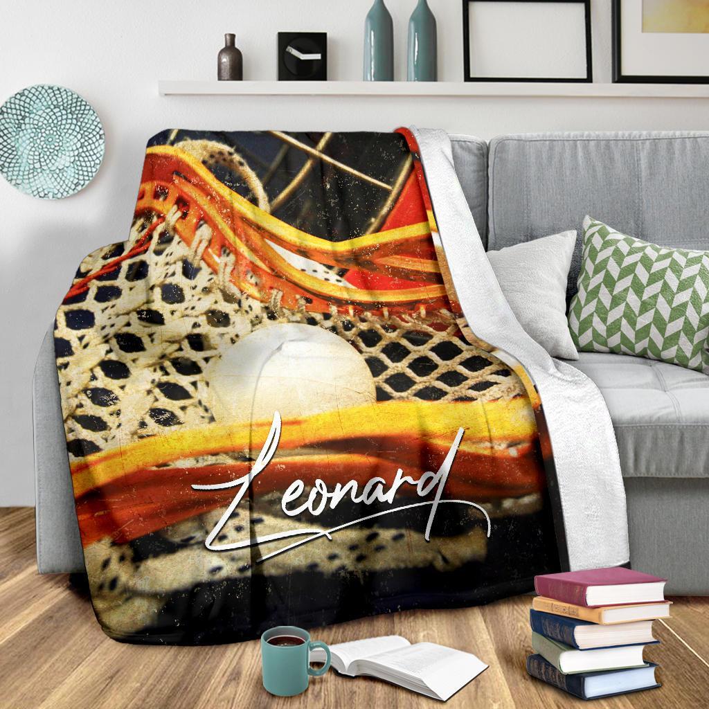 litzzy Personalized Lacrosse Fleece Blanket - Lath0911205 Quilt Blanket   