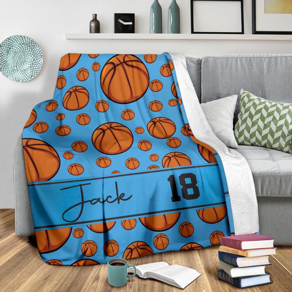 litzzy Personalized Basketball Collection Fleece Blanket - Tltm1211203 Quilt Blanket   
