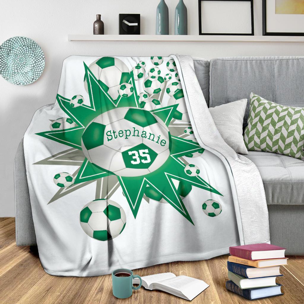 litzzy Personalized Soccer Blowout Fleece Blanket - Tltm2411202 Quilt Blanket   
