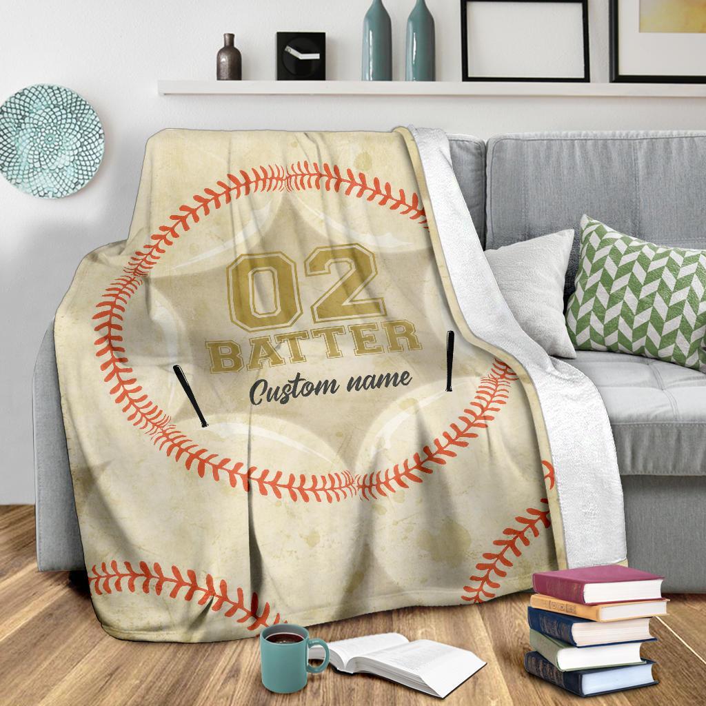 litzzy Personalized Position Baseball Fleece Blanket - Lath0712201 Quilt Blanket   