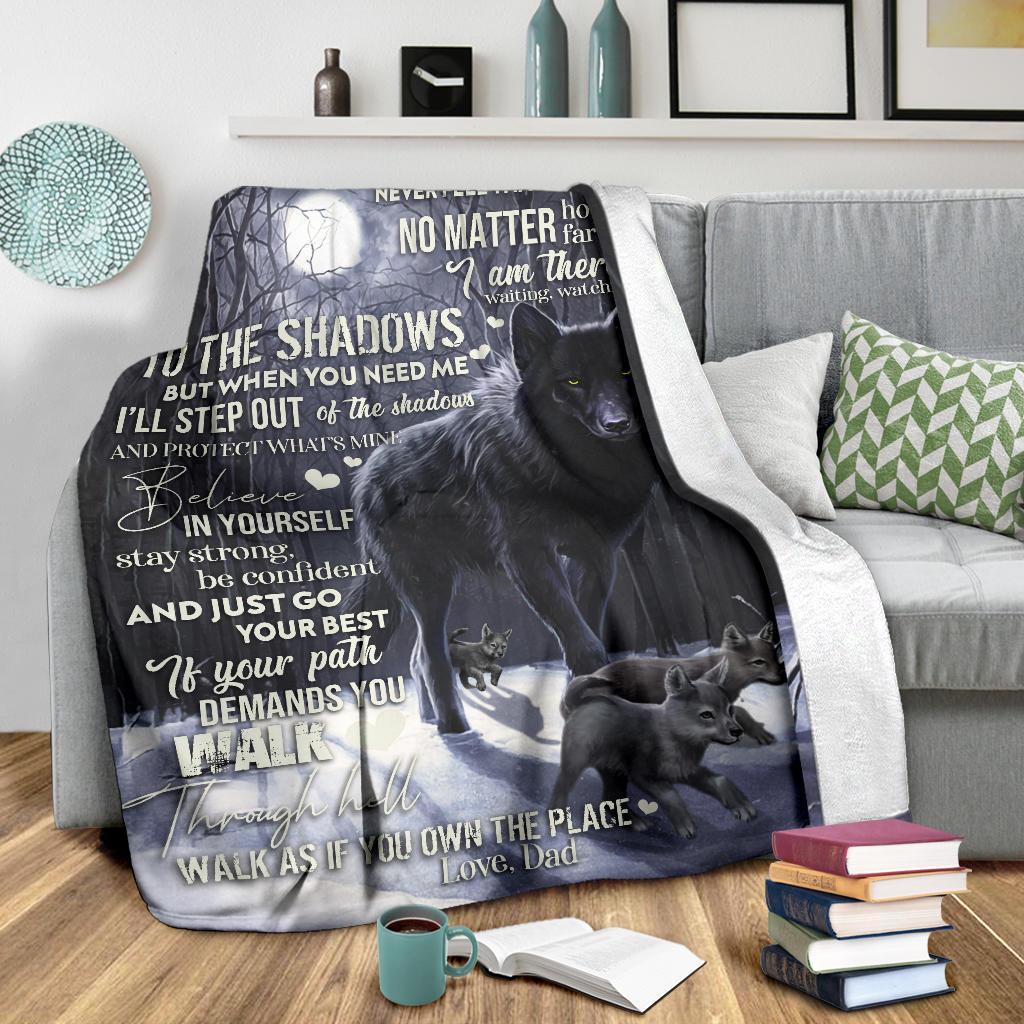 litzzy Wolf - To My Son Fleece Blanket - Latg040803Oh Quilt Blanket   