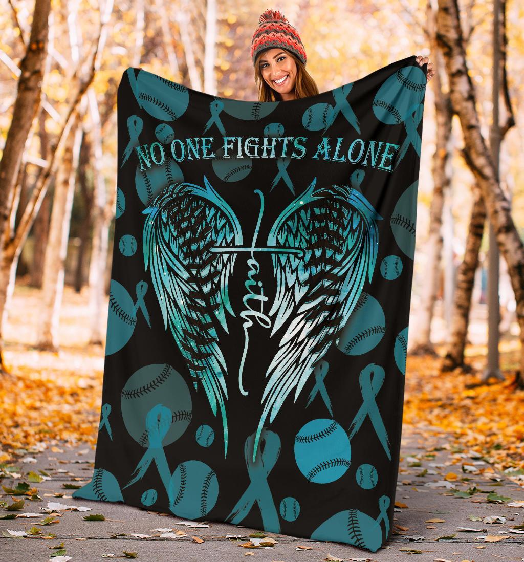 litzzy No One Fights Alone Ball Fleece Blanket - Lath3011203 Quilt Blanket   