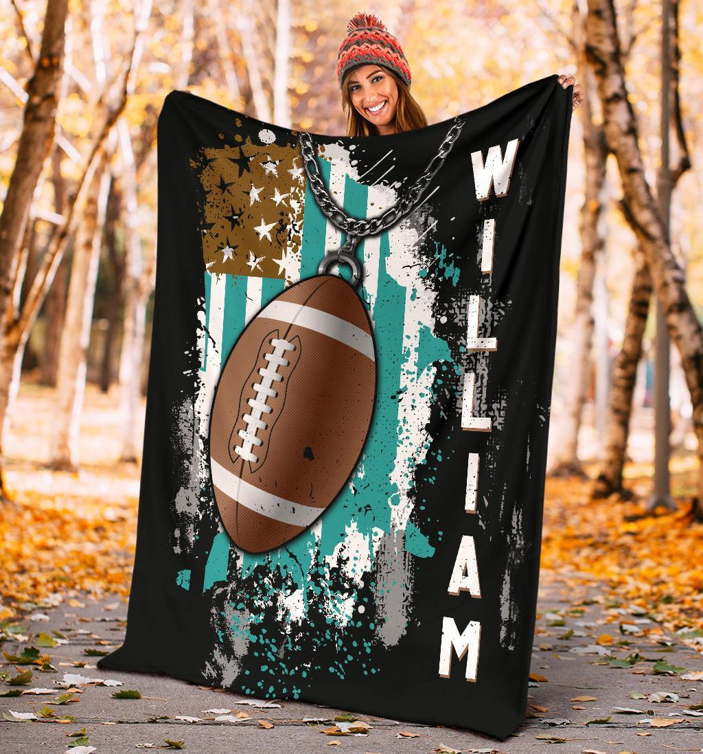 litzzy Personalized Sport Us Flag Fleece Blanket - Lath1011201 Quilt Blanket   