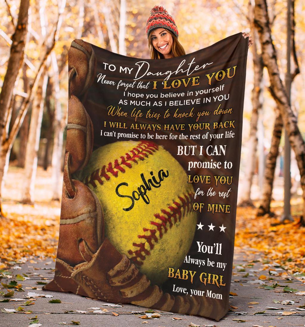 litzzy Personalized Never Forget Baseball Softball Glove Fleece Blanket - Tlno0911201 Quilt Blanket   