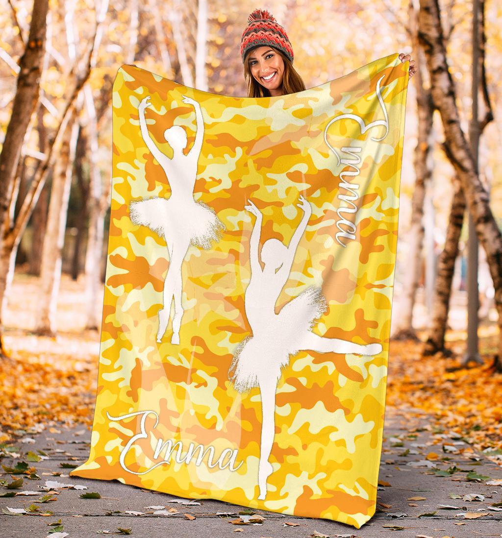 litzzy Personalized Ballet Fleece Blanket - Latg2311201 Quilt Blanket   
