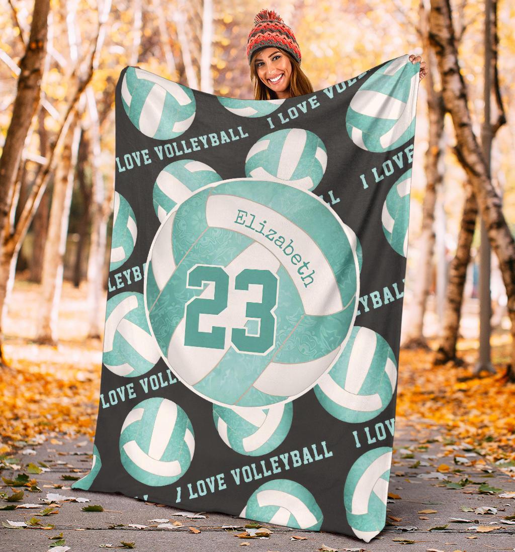 litzzy Teal Turquoise - I Love Vlb Collection Fleece Blanket - Ty0611202 Quilt Blanket 60x80  