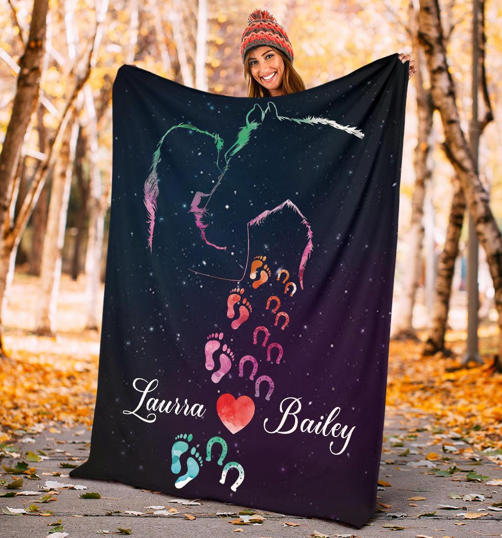 litzzy Personalized Horse Fleece Blanket - Tlnb1611201 Quilt Blanket   