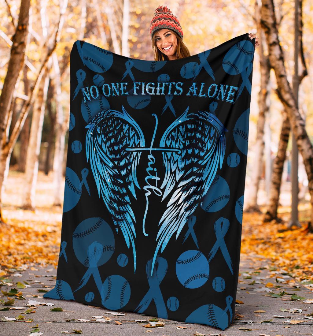 litzzy No One Fights Alone Ball Fleece Blanket - Lath3011203 Quilt Blanket   