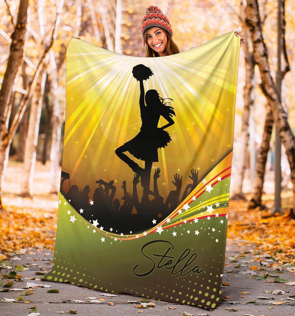 litzzy Personalized Cheerleader Fleece Blanket - Lath1911202Ki Quilt Blanket   