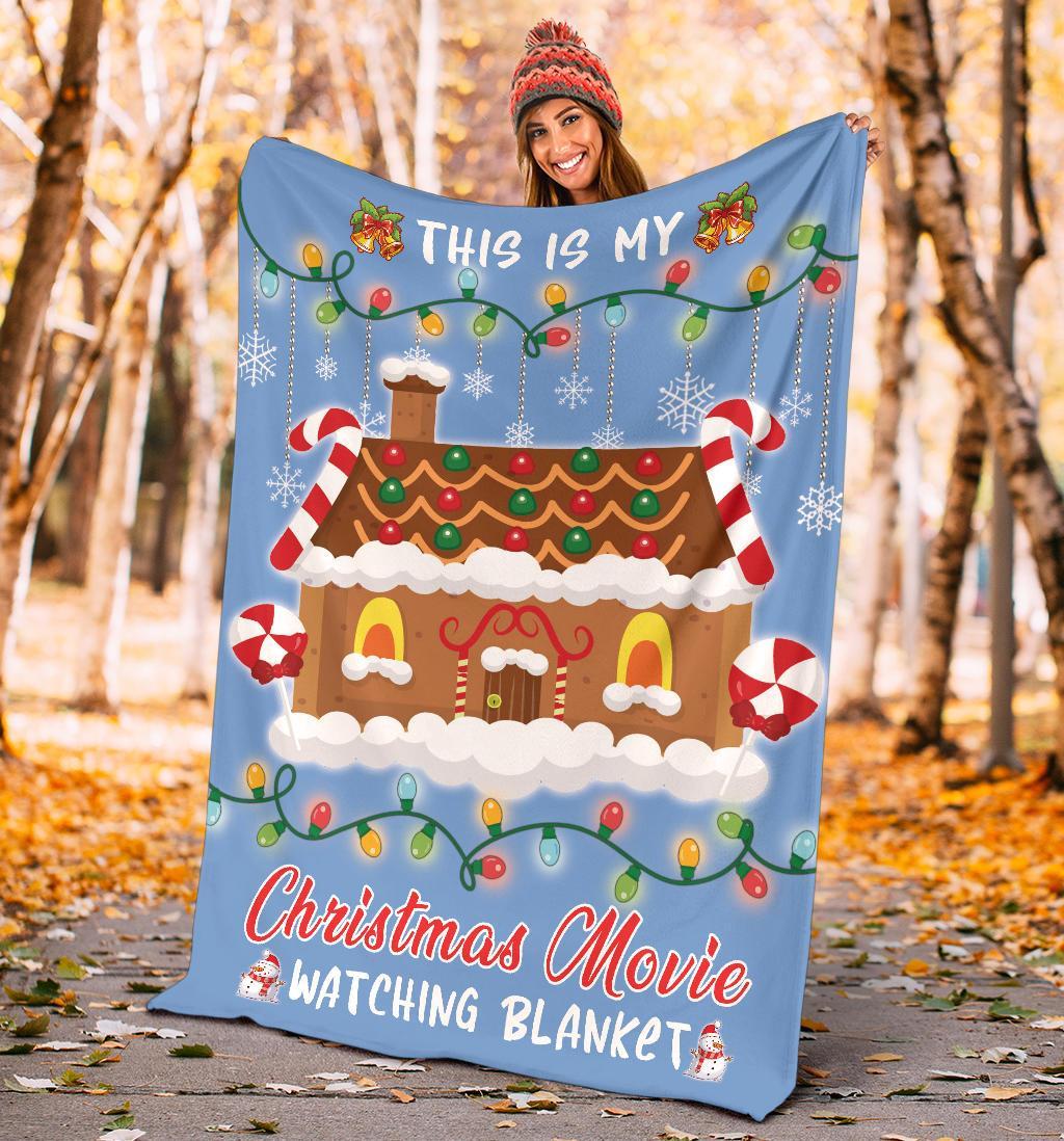 litzzy This Is My Christmas Fleece Blanket - Laci2711202 Quilt Blanket BLUE 50 X 60 