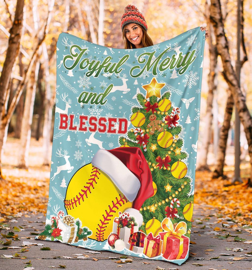 litzzy Joyful Merry Fleece Blanket - Latg2411202 Quilt Blanket   