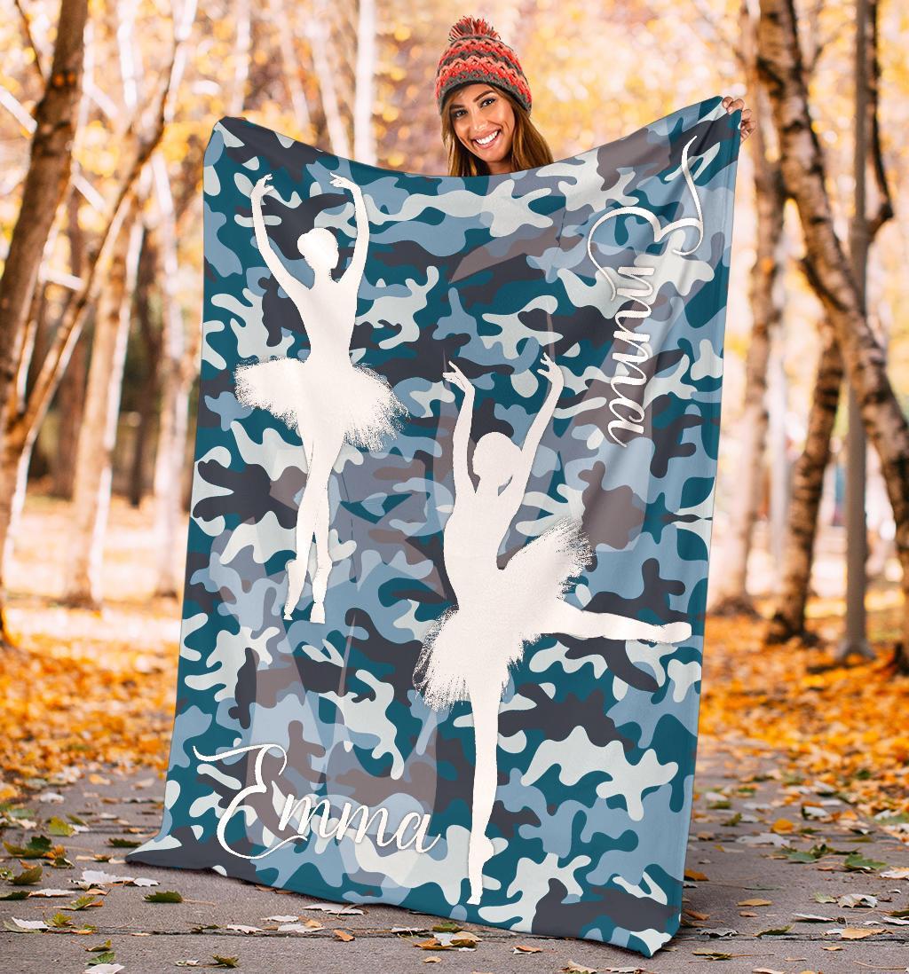 litzzy Personalized Ballet Fleece Blanket - Latg2311201 Quilt Blanket   