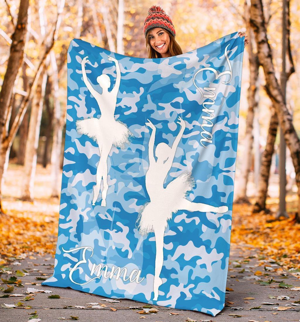 litzzy Personalized Ballet Fleece Blanket - Latg2311201 Quilt Blanket   