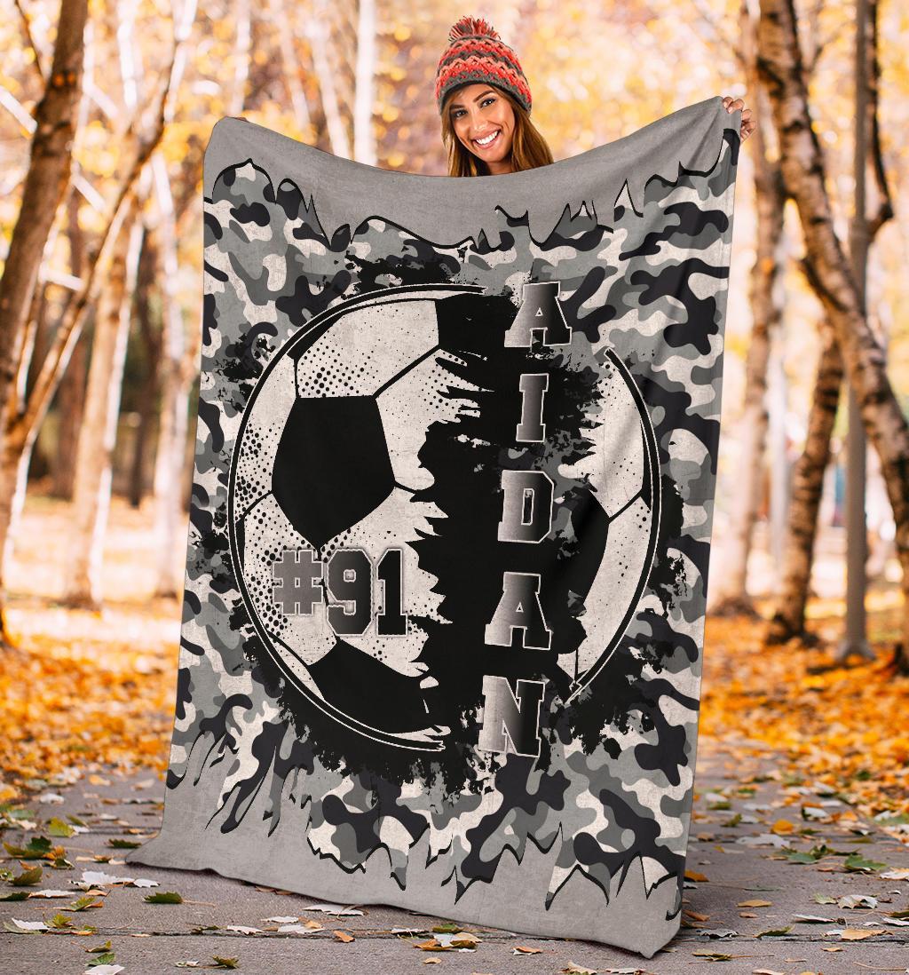 litzzy Personalized Sport Fleece Blanket - Lath0711203 Quilt Blanket SOCCER 50 x 60 