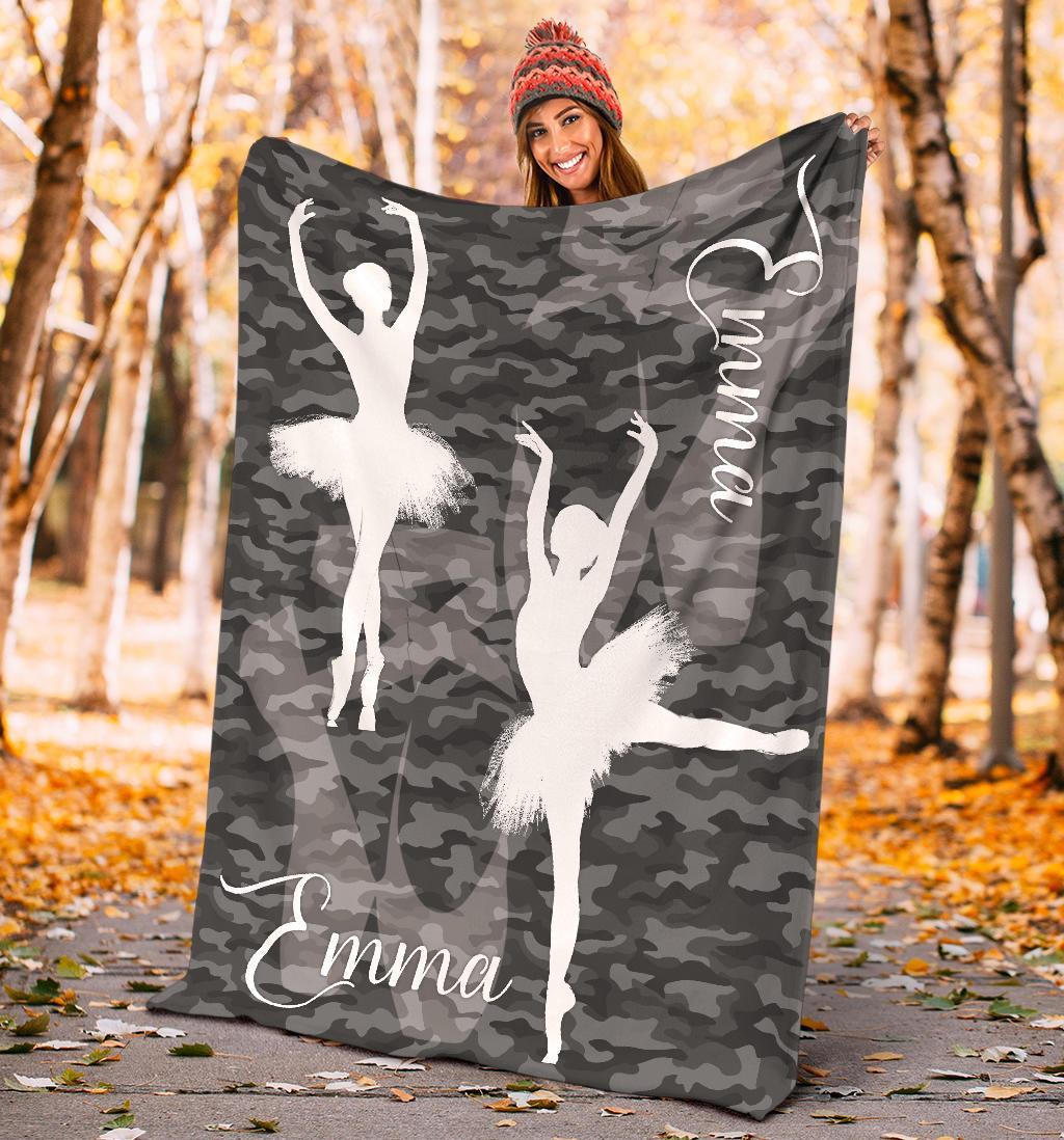 litzzy Personalized Ballet Fleece Blanket - Latg2311201 Quilt Blanket   