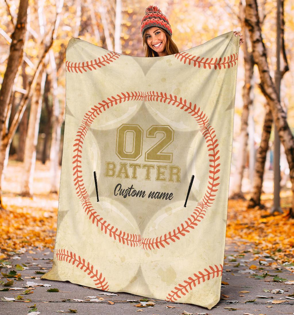 litzzy Personalized Position Baseball Fleece Blanket - Lath0712201 Quilt Blanket   
