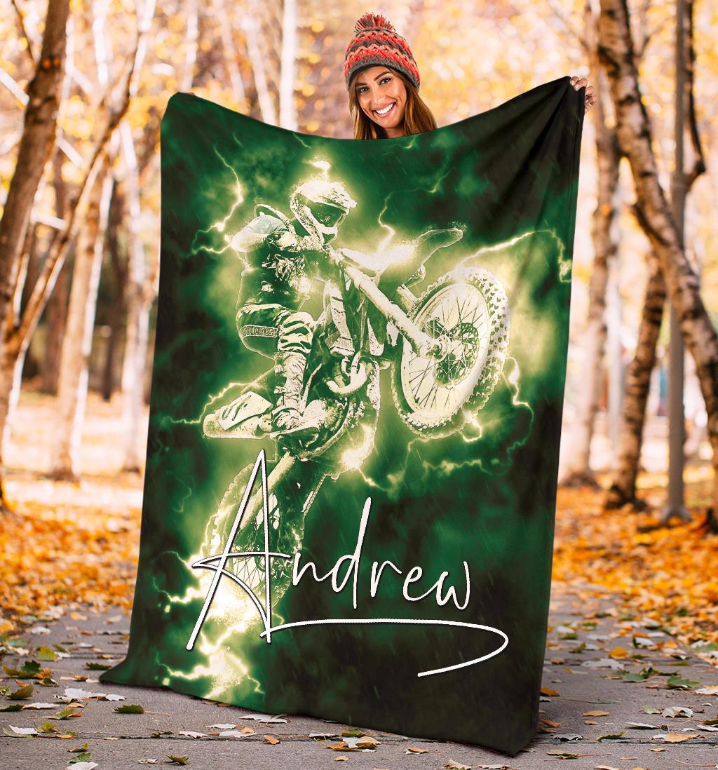 litzzy Personalized Motorcycle Fleece Blanket - Lath1311204 Quilt Blanket   