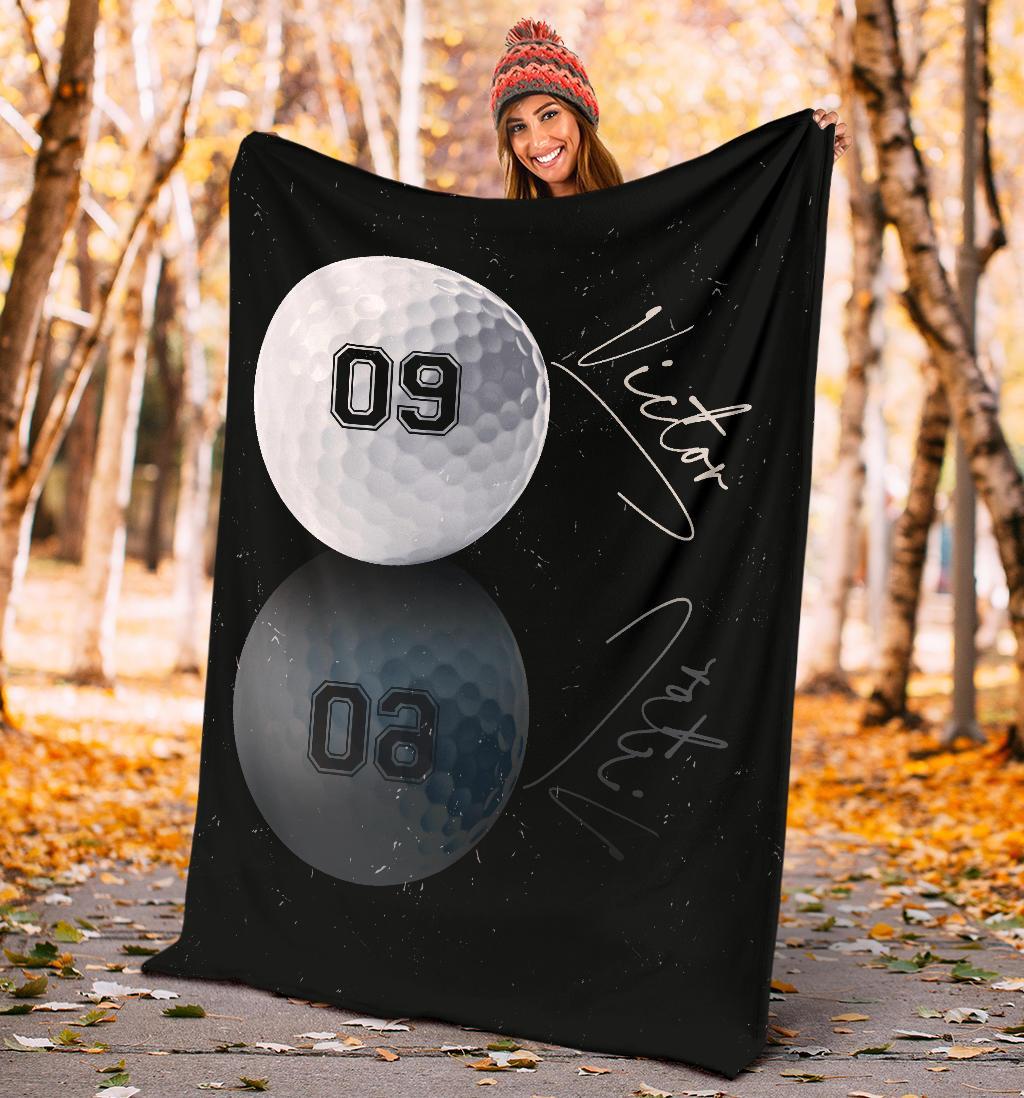litzzy Personalized Sport Reflection Fleece Blanket - Lath1611201 Quilt Blanket GOLF 60 x 80 