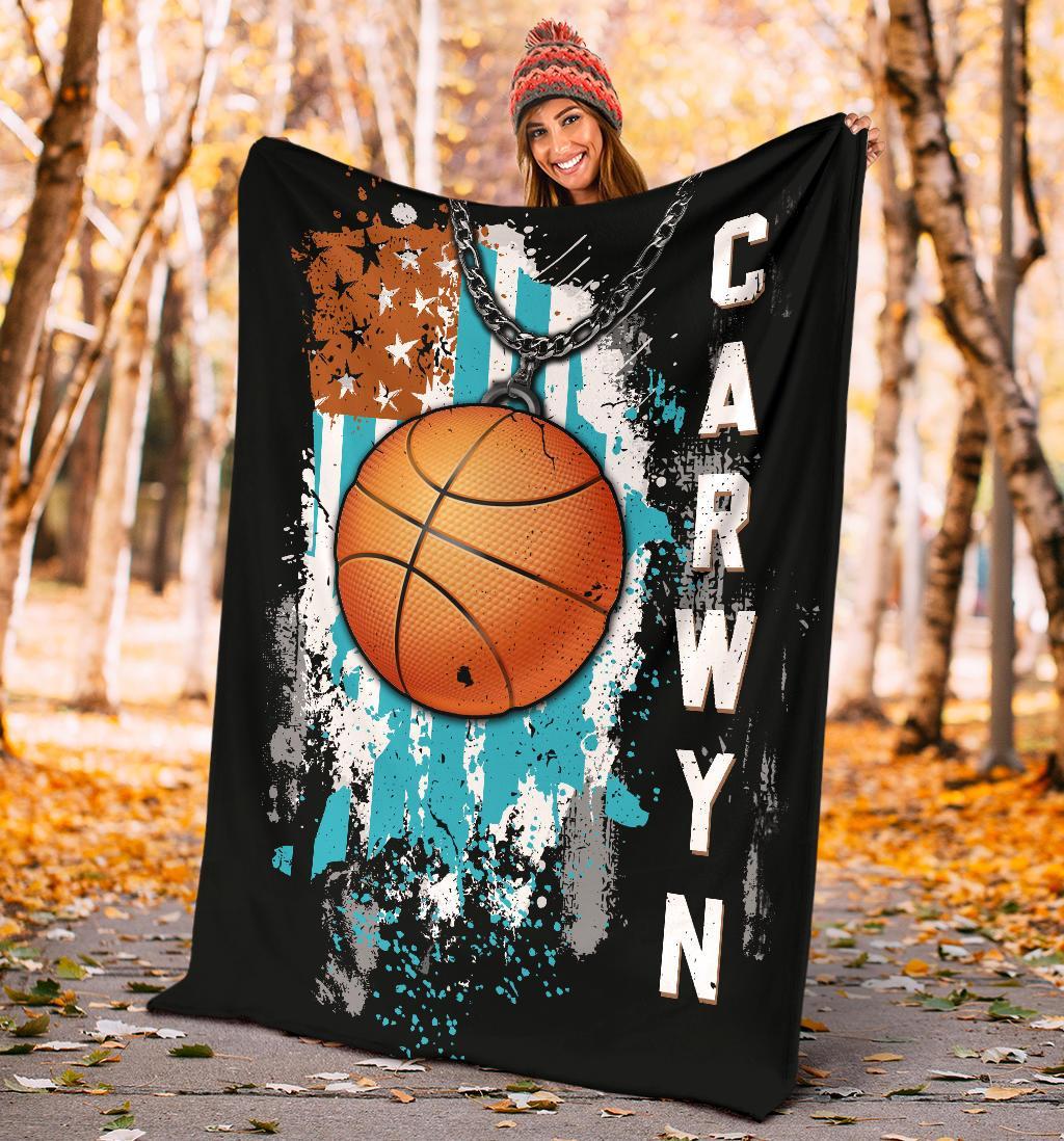 litzzy Personalized Sport Us Flag Fleece Blanket - Lath1011201 Quilt Blanket   