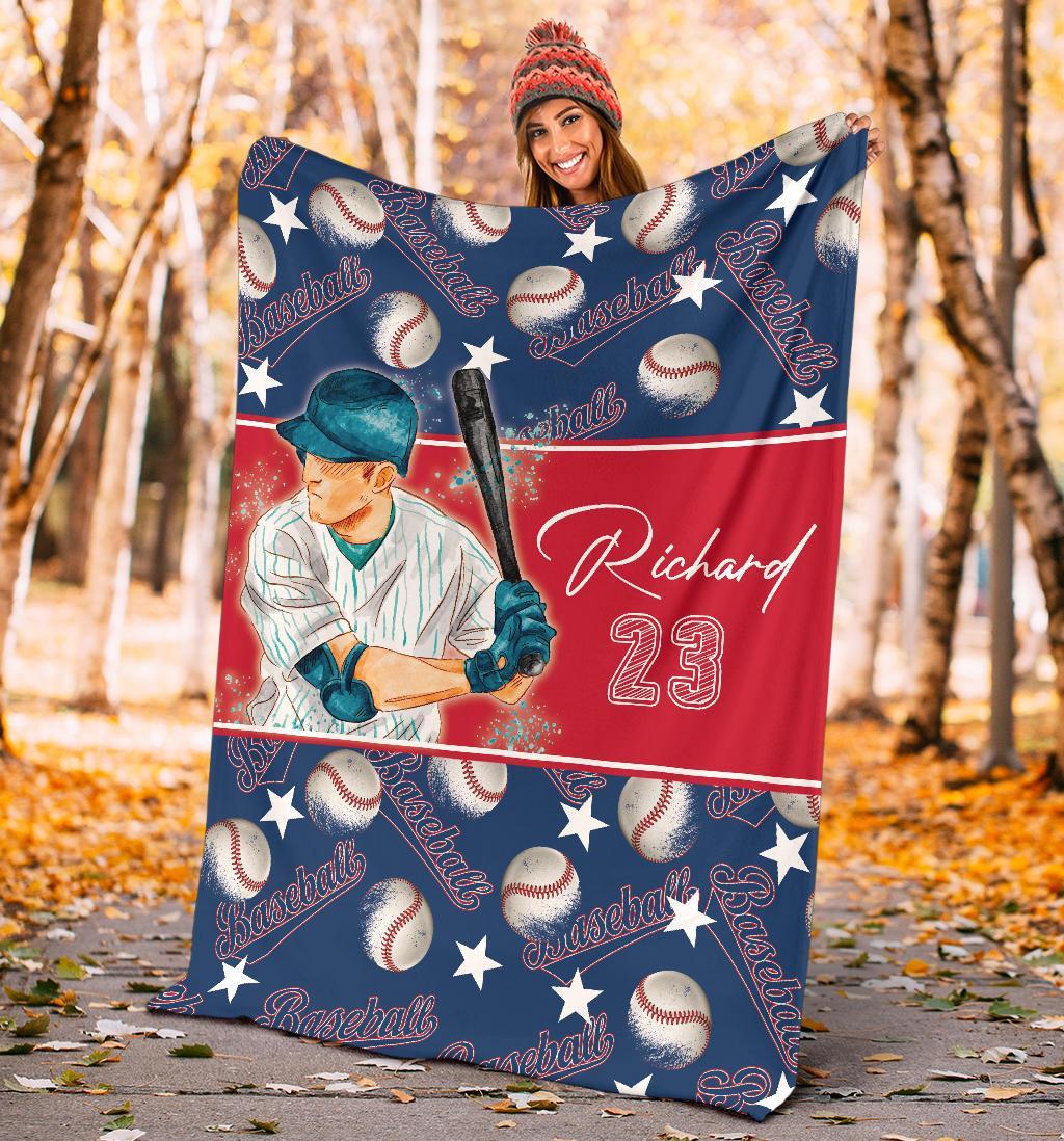 litzzy Personalized Baseball Balls Fleece Blanket - Lath2611202 Quilt Blanket   