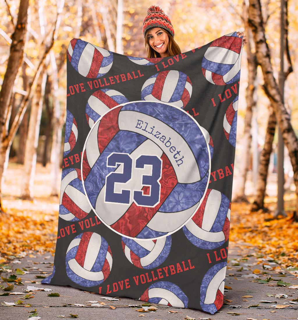 litzzy Blue Red White - I Love Vlb Collection Fleece Blanket - Ty0611202 Quilt Blanket   