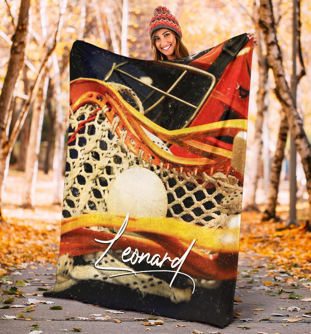litzzy Personalized Lacrosse Fleece Blanket - Lath0911205 Quilt Blanket   