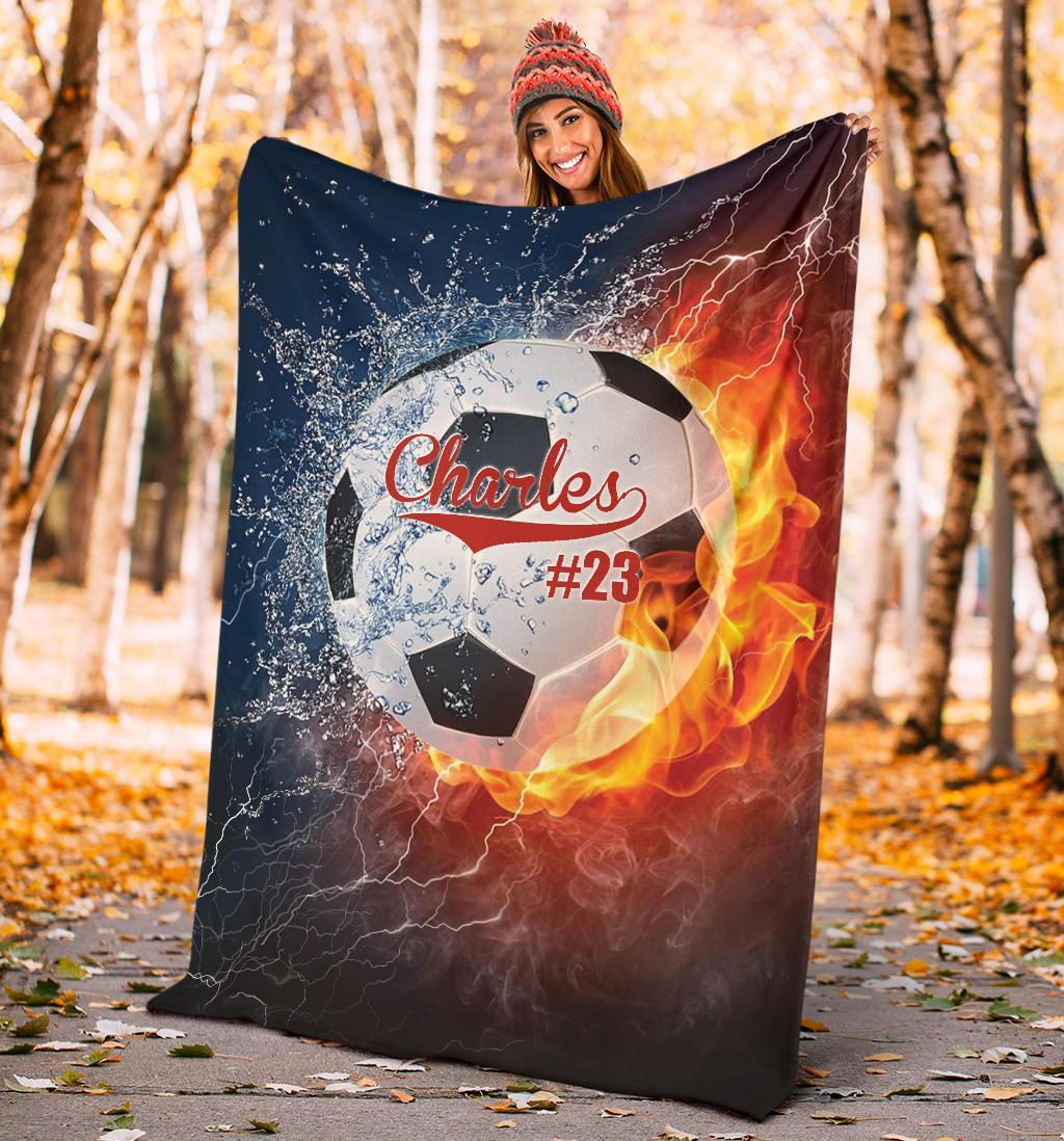 litzzy Personalized Sport Water Fire Fleece Blanket - Lath1611204 Quilt Blanket   