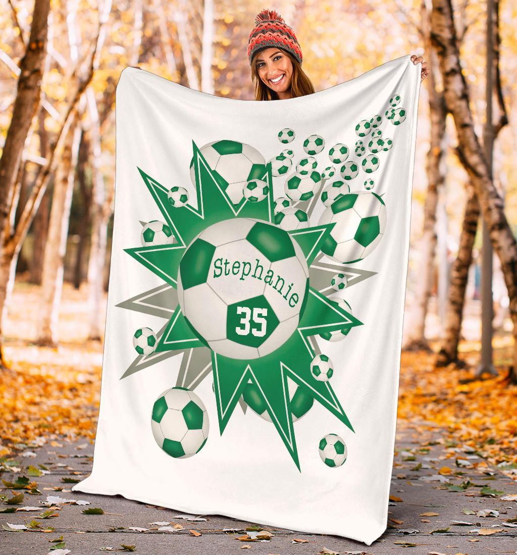 litzzy Personalized Soccer Blowout Fleece Blanket - Tltm2411202 Quilt Blanket   