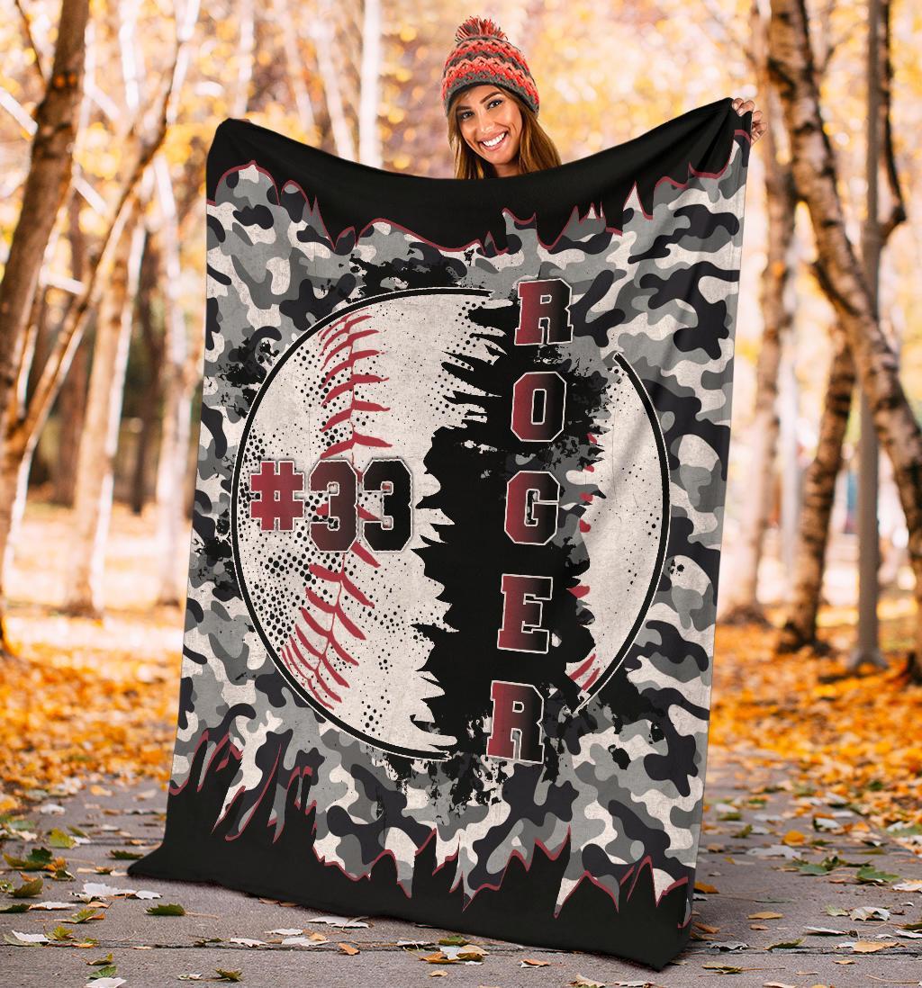 litzzy Personalized Sport Fleece Blanket - Lath0711203 Quilt Blanket BASEBALL 50 x 60 